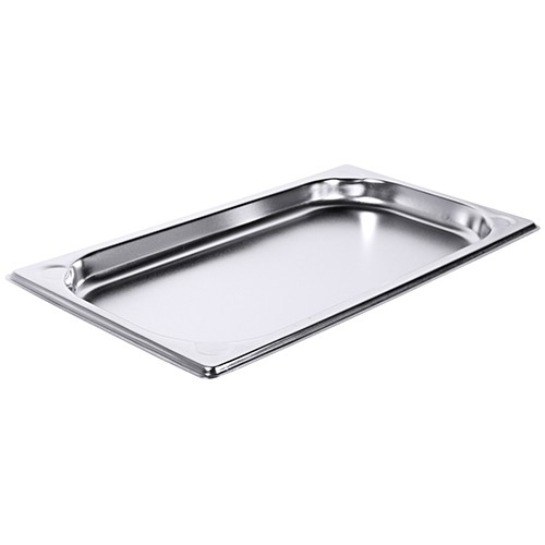 Gastronormbak gn 1/3 2cm. diep zonder grepen rvs 18/10