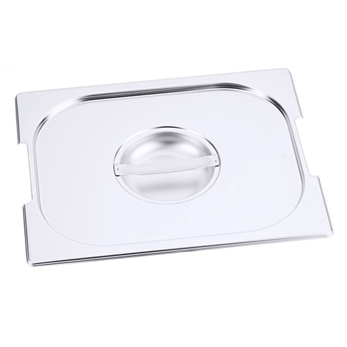 Gastronormdeksel 2/3gn met greepuitsparing rvs 18/10