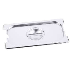 Gastronormdeksel 1/3gn met greepuitsparing rvs 18/10