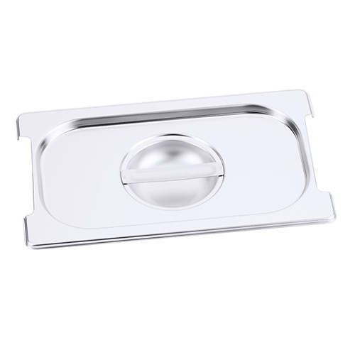 Gastronormdeksel 1/4gn met greepuitsparing rvs 18/10