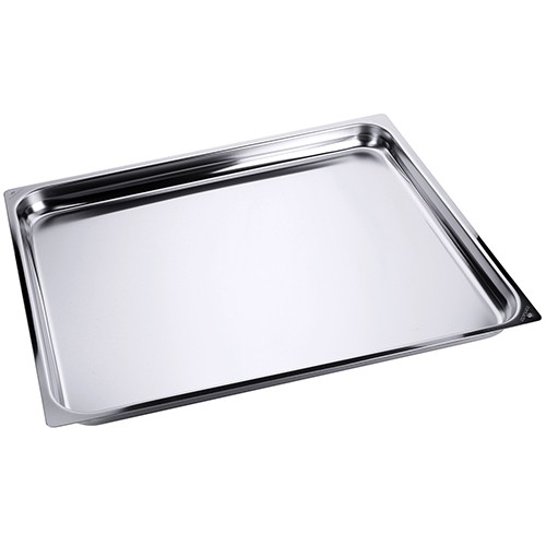 Gastronormbak gn 2/1 4cm. diep zonder grepen rvs 18/10