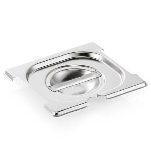 GASTRONORM COVER 1/6GN W/HANDLE AND SPOON CUTTING STAINLESS STEEL 18/10