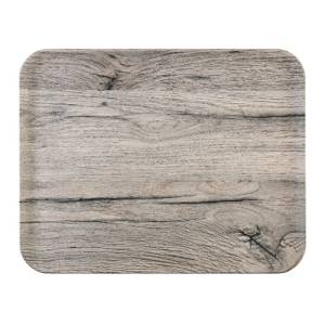 PLATEAU CHENE GRIS DIM. 32X42CM. POLYESTER BIO-SOURCÉ