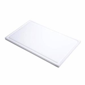 Snijplank haccp kleur wit 1/1gn afm. 53x32,5cm. kunststof met geul