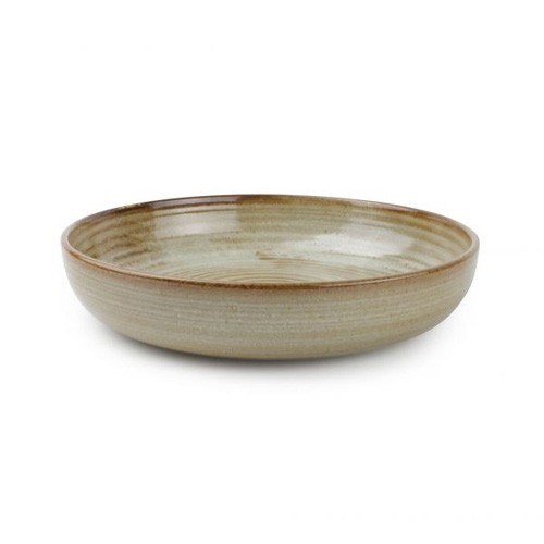 PLATTE TIEF DURCHM. 22CM. HG T. 4,5 cm. BEIGE ESCURA F2D