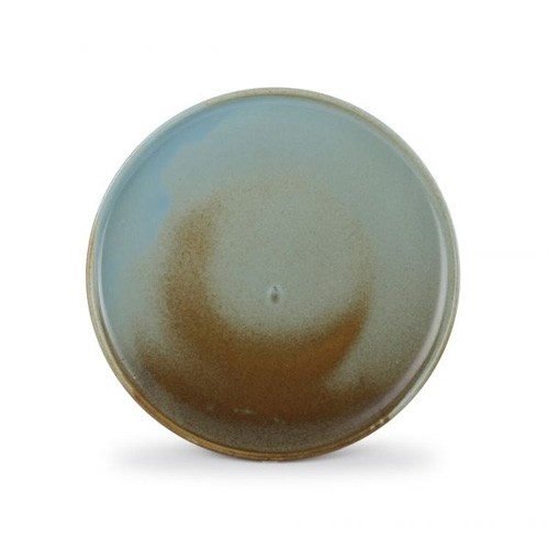 Bord plat diam. 28,5cm. hgt. 2,5cm. bruin en groen Escura F2D