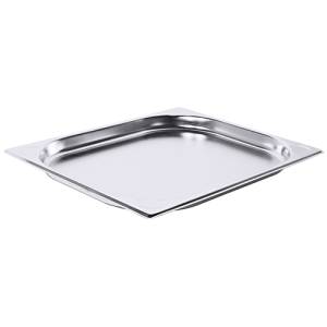 Gastronormbak gn 2/3 2cm. diep zonder grepen rvs 18/10