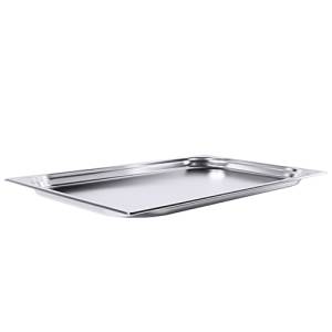 PLATEAU GASTRONOMIQUE GN 1/2 2CM. PROFOND SANS POIGNÉES INOX 18/10