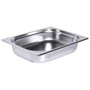 Gastronormbak gn 1/2 6,5cm. diep zonder grepen rvs 18/10 Pro-Cooking