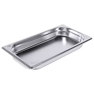 Gastronormbak gn 1/3 4cm. diep zonder grepen rvs 18/10