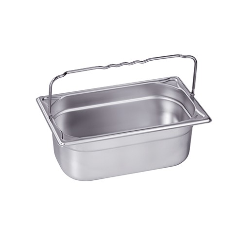 Gastronormbak gn 1/3 10cm. diep m/beugelgrepen rvs 18/10