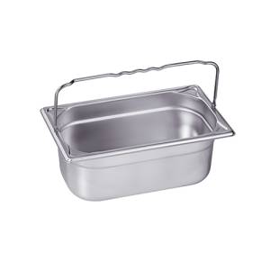 GASTRONORMBEHÄLTER GN 1/3 10CM. TIEF MIT SCHNALLENGRIFF EDELSTAHL 18/10