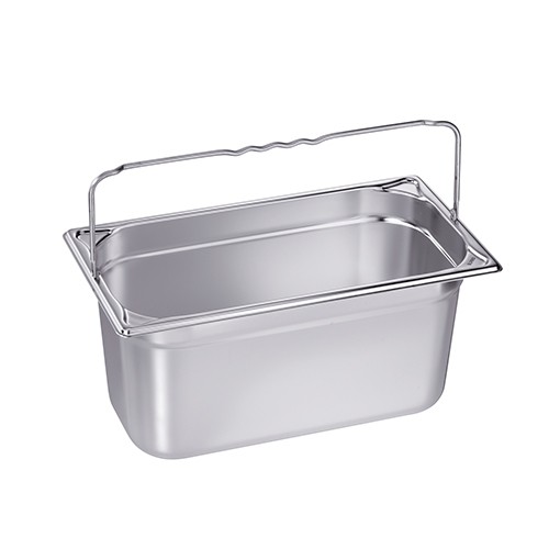 Gastronormbak gn 1/3 15cm. diep m/beugelgrepen rvs 18/10