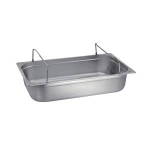 Gastronormbak gn 1/4 10cm. diep m/beugelgrepen rvs 18/10
