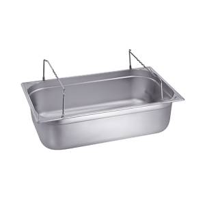 Gastronormbak gn 1/4 15cm. diep m/beugelgrepen rvs 18/10