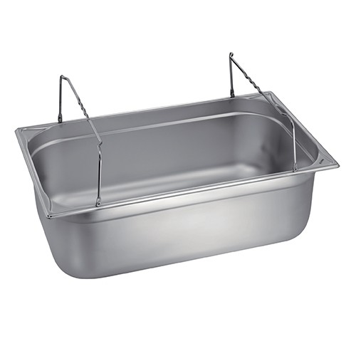 Gastronormbak gn 1/4 20cm. diep m/beugelgrepen rvs 18/10