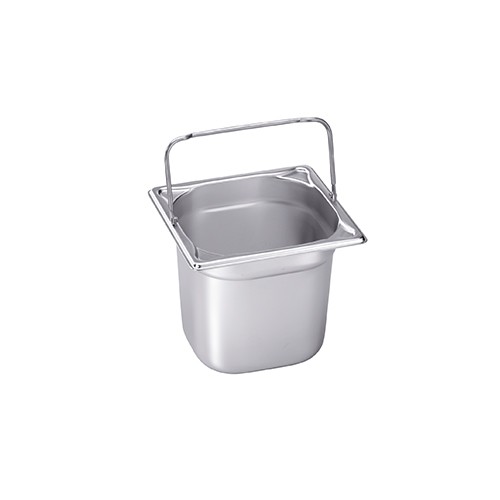 Gastronormbak gn 1/6 15cm. diep m/beugelgrepen rvs 18/10
