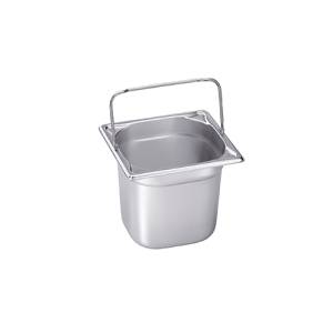 Gastronormbak gn 1/6 15cm. diep m/beugelgrepen rvs 18/10