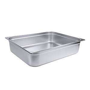 Gastronormbak gn 2/1 15cm. diep zonder grepen rvs 18/10