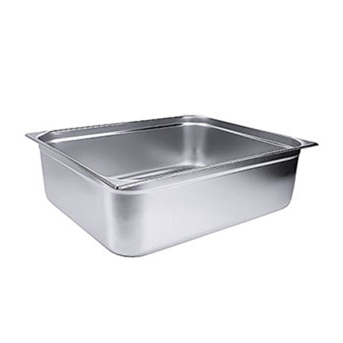 Gastronormbak gn 2/1 20cm. diep zonder grepen rvs 18/10