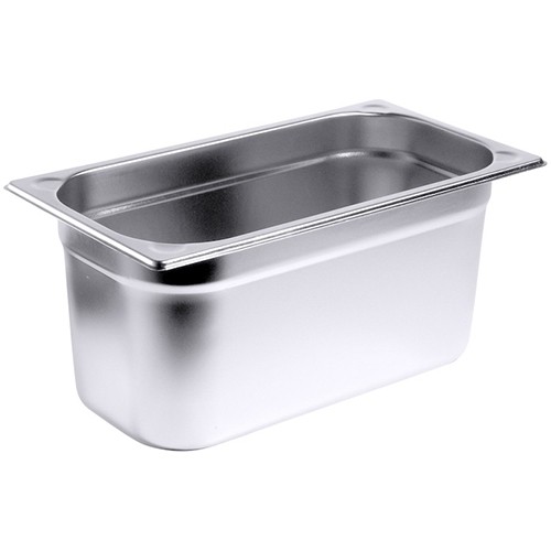Gastronormbak gn 2/8 15cm. diep zonder grepen rvs 18/10
