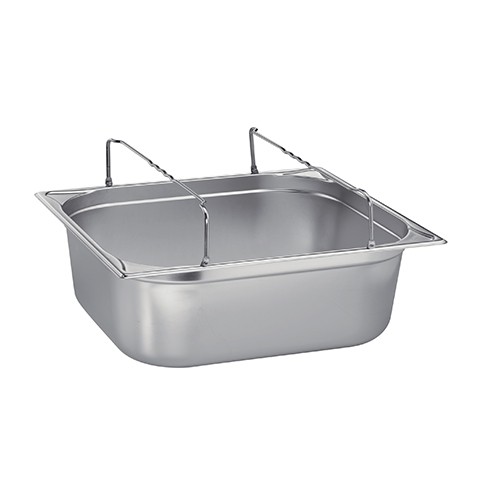 Gastronormbak gn 2/3 10cm. diep m/beugelgrepen rvs 18/10
