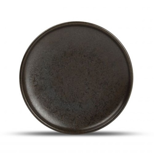 PLATE FLAT DIAM. 15CM. BLACK CERES F2D