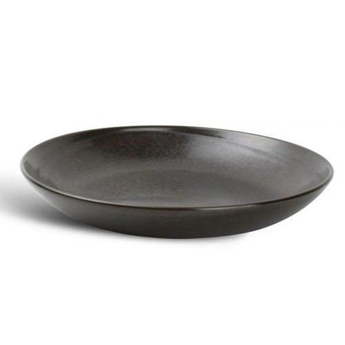 PLATE DEEP DIAM. 24.5CM. HGT. 4CM. BLACK CERES F2D