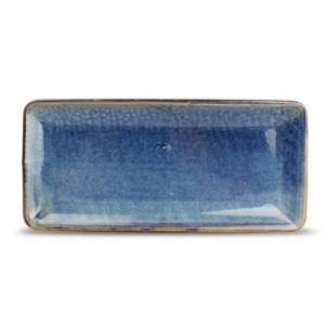 Serveerschaal afm. 14x30,5cm. blauw Nova F2D