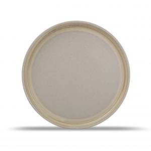 Bord plat diam. 20,5 cm. hgt. 1,5 cm. bruin Structo