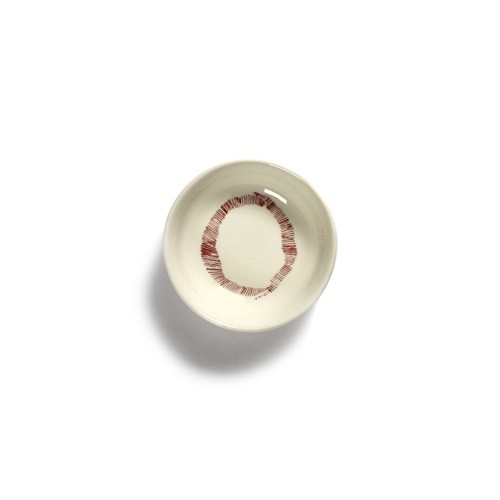 SAUCER XS DIAM. 7.5CM. COLOR WHITE/RED FEAST TABLEWARE BY OTTOLENGHI SERAX