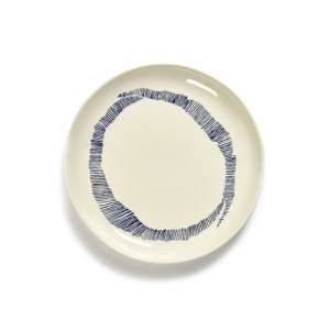 Bord s diam. 19cm. kleur wit/blauw Feast tableware by Ottolenghi Serax