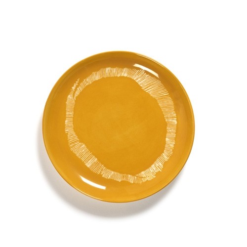 PLATTE S DURCHM. 19CM. FARBE GELB/WEISS FESTGESCHIRR VON OTTOLENGHI SERAX