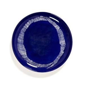 Bord m diam. 22,5cm. kleur blauw/wit Feast tableware by Ottolenghi Serax
