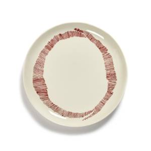 BORD M DIAM. 22,5CM. KLEUR WIT/ROOD FEAST TABLEWARE BY OTTOLENGHI SERAX