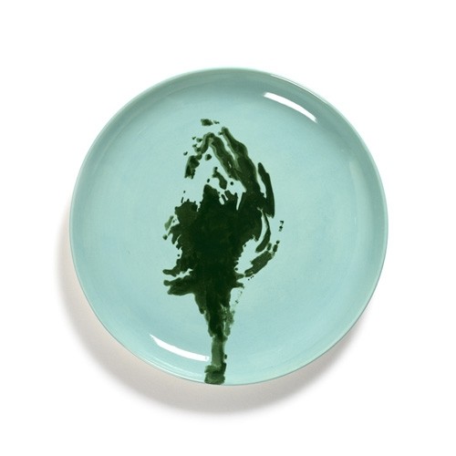 PLATE M DIAM. 22.5CM. COLOR BLUE/GREENFEAST TABLEWARE BY OTTOLENGHI SERAX