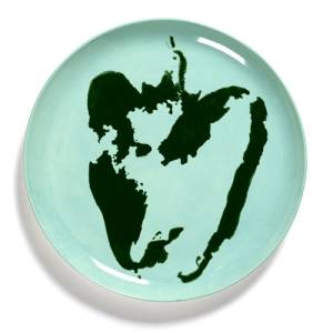 Bord l diam. 26,5cm. kleur blauw/groen Feast tableware by Ottolenghi Serax