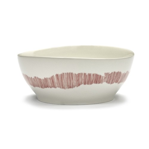 Kom l diam. 18cm. kleur wit/rood Feast tableware by Ottolenghi Serax