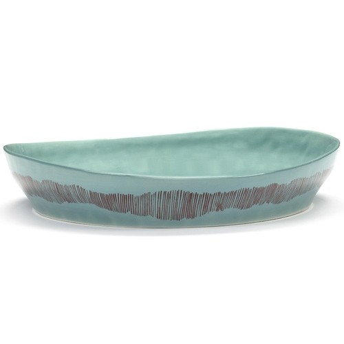 Serveerschaal afm. 30x29,5cm. kleur blauw/rood Feast tableware by Ottolenghi Serax