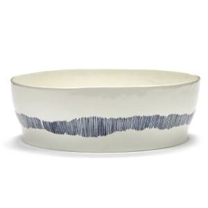 Saladekom diam. 28,5cm. kleur wit/blauw Feast tableware by Ottolenghi Serax