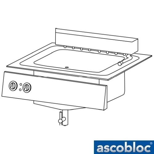 FRYER AEF 224.150 INH. 2X8LTR. AFM. 60X70.6CM. 400V - 18KW ASCOBLOC