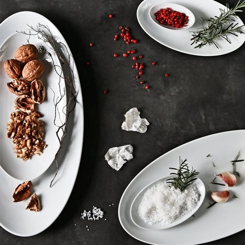 COUPE SCHÜSSEL OVAL 8x5 CM SATURNO WEISS