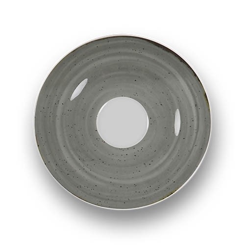 PLAT ESPRESSO DIAM. 12CM. SATURNO NATURE COULEUR GRIS