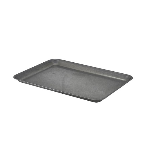 Serveerschaal 37x26,5x2cm. Vintage rvs