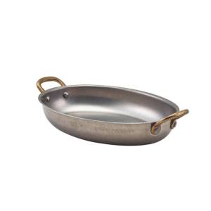 OVAL SCALE SIZE. 20.8X15.8CM. INH. 700ML. VINTAGE STAINLESS STEEL HANDLE