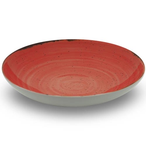 Coupebord diep l diam. 24cm. Saturno Nature kleur red