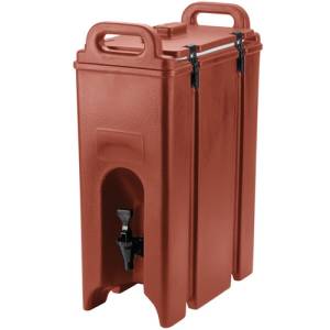 Camtainer 500LCD met no dip kraan inh. 18 liter afm. 42x23cm. hgt.62cm. kleur brick red Cambro