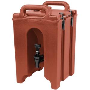CAMTAINER 100LCD WITH NO DIP TAP CONT. 5.7 LITER DIMENSIONS 29X26.5CM. HGT.44CM. COLOR BRICK RED CAMBRO
