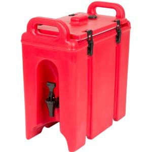 CAMTAINER 250LCD WITH NO DIP TAP CONT. 9.4 LITER DIMENSIONS 42X23CM. HGT.47CM. COLOR HOT RED CAMBRO