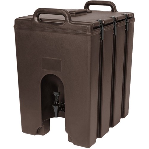 Camtainer 1000LCD met no dip kraan inh. 44,4 liter afm. 53x41,5cm. hgt. 63cm. kleur dark brown Cambro